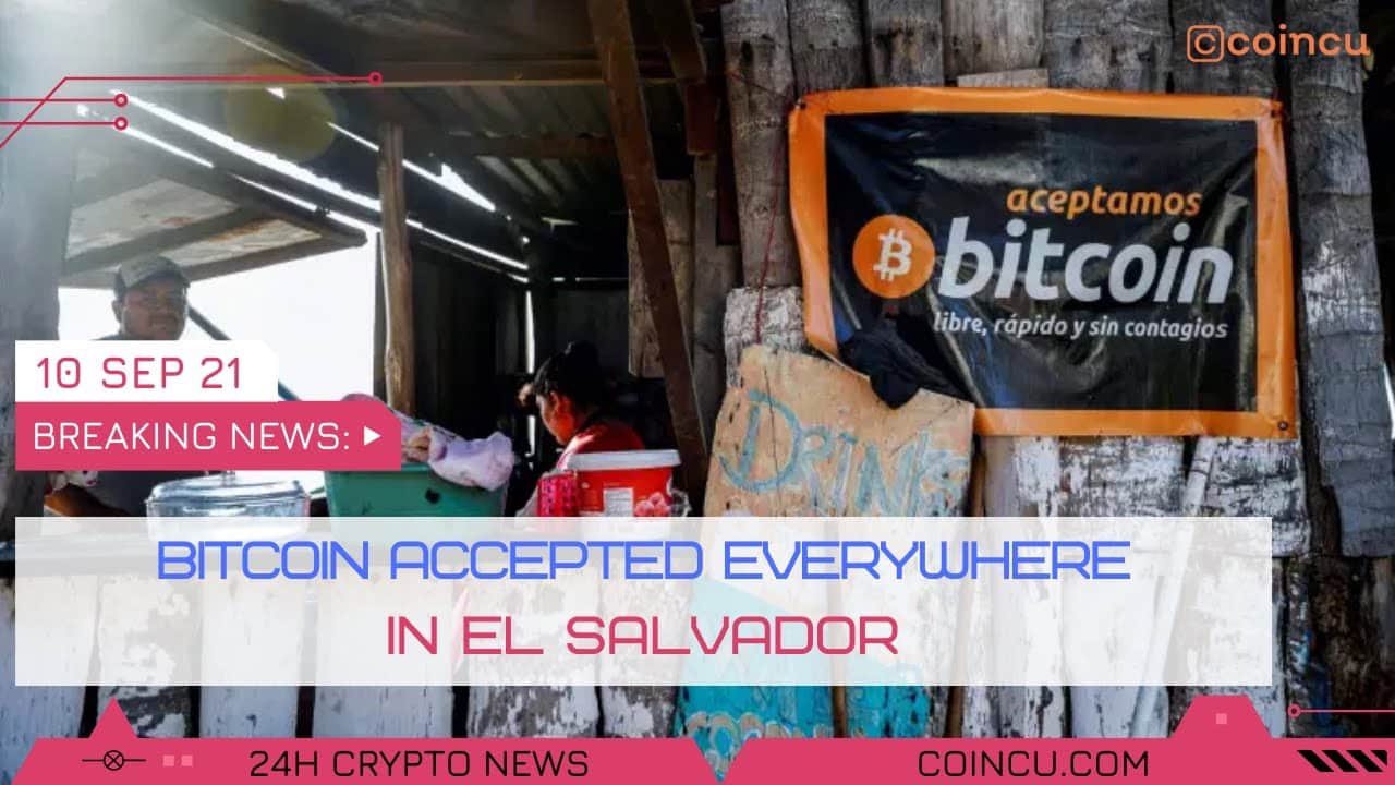 Bitcoin accepted all over the place in el salvador coin information | Lastest News on ten Sep 2021 | Crypto News