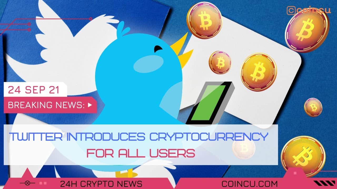 Twitter introduces cryptocurrency for consumers | Latest News on 24 Sep 2021 | Crypto News
