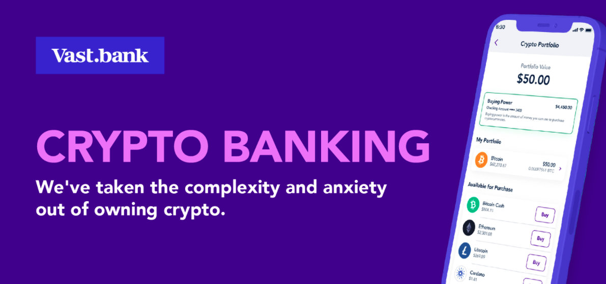 Vast Bank, the initially financial institution in the US to make it possible for prospects to obtain and promote cryptocurrencies straight with their financial institution accounts