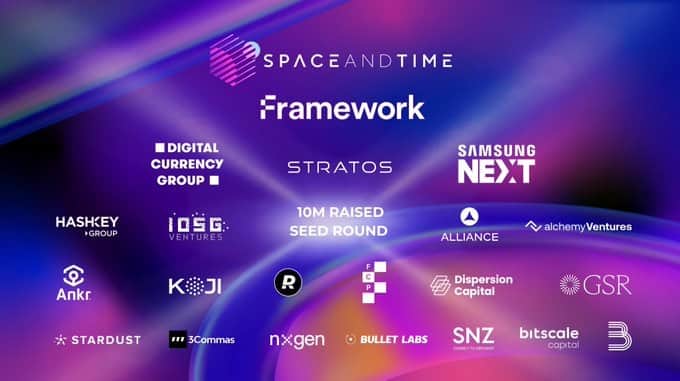 Space and Time raised $ 10 million in the seed round led by Framework Ventures

