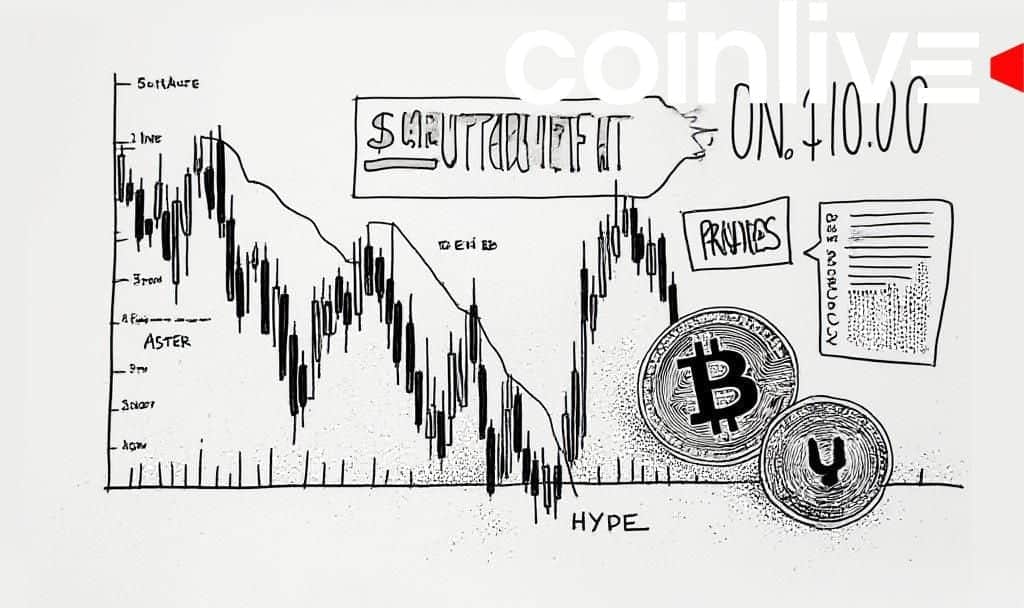 ASTER, HYPE Face Steep Slides as Bitcoin Holds $107K