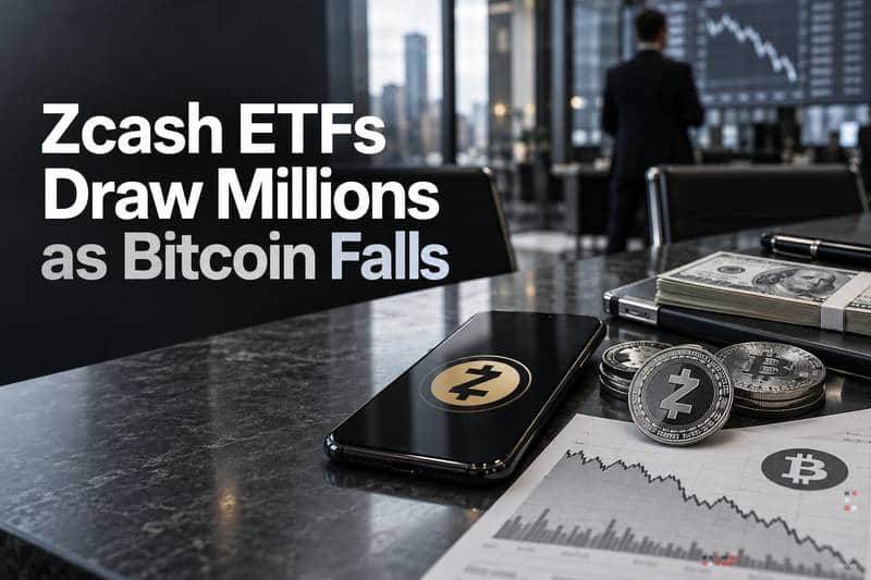 Zcash ETFs Draw Millions as Bitcoin Falls