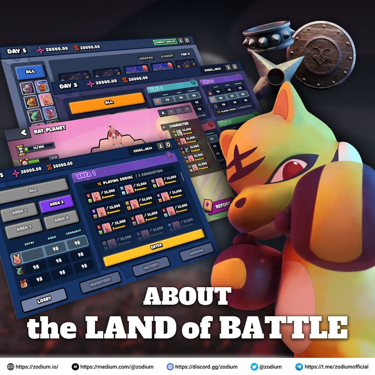 About Zodium’s to start with P2E game “Land of Battle”