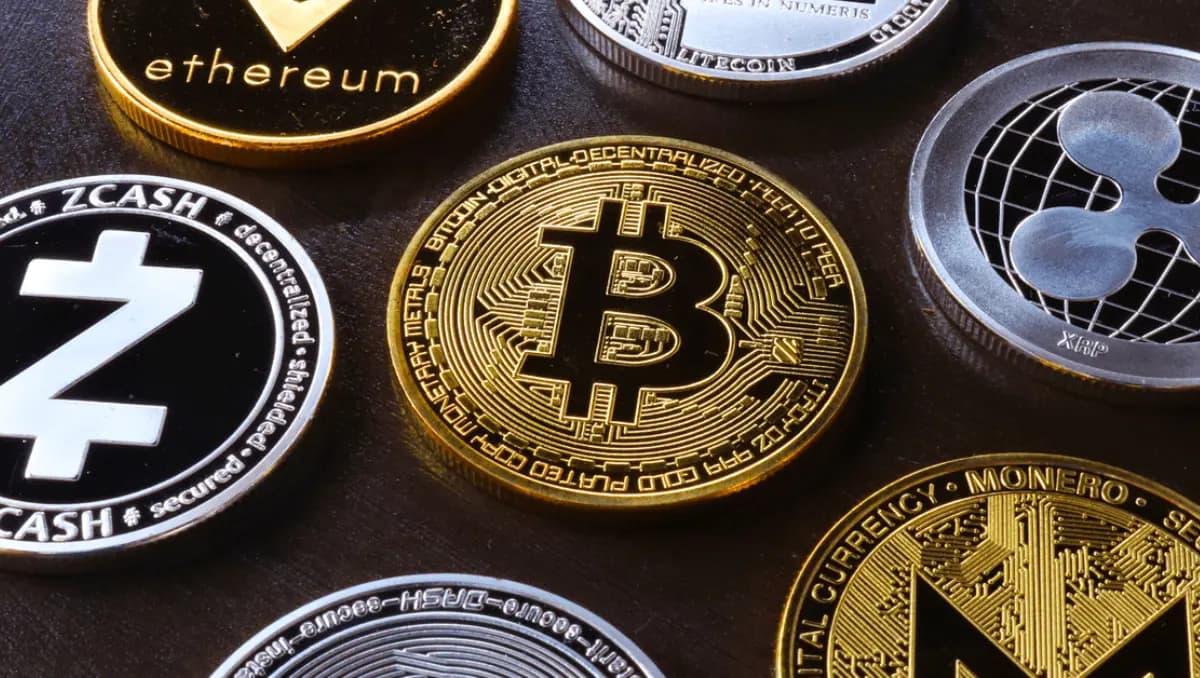 What are the distinct cryptocurrencies?