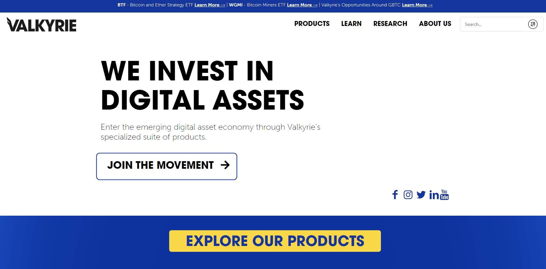 CoinShares is considering acquiring Valkyrie

