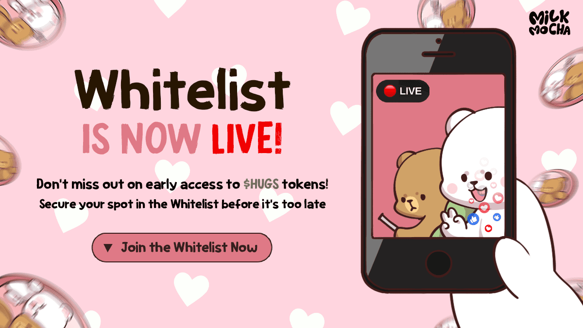 Missed PEPE? Don’t Miss Milk Mocha ($HUGS) Crypto Whitelist for 100x Gains