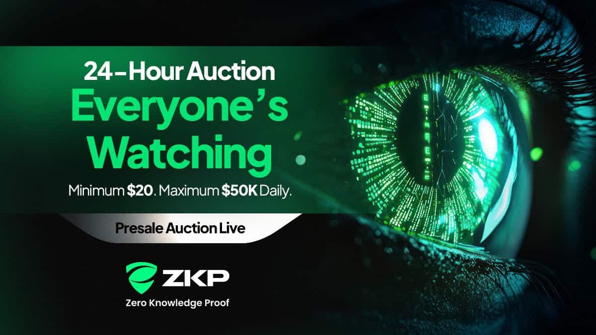 ZKP’s 190M Token Daily Presale Auction Shifts Investor Focus While Solana Drops & Cardano Holds Steady