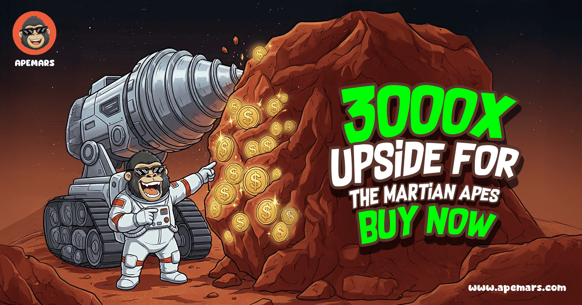 Didn’t Ride Pepe’s Early Rally? Now Don’t Miss the Next 1000x Meme Coin Presale as APEMARS Stage 1 Live Now