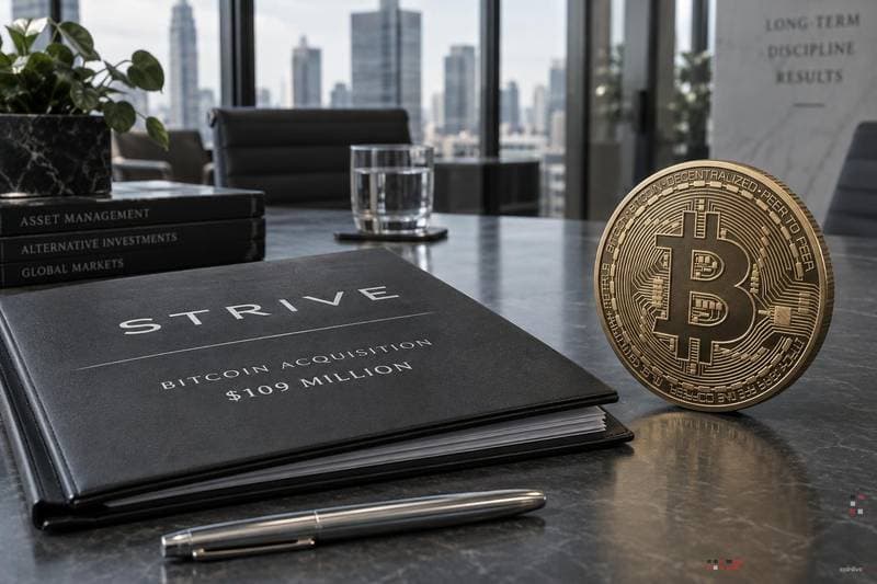 Strive Buys $109 Million in Bitcoin