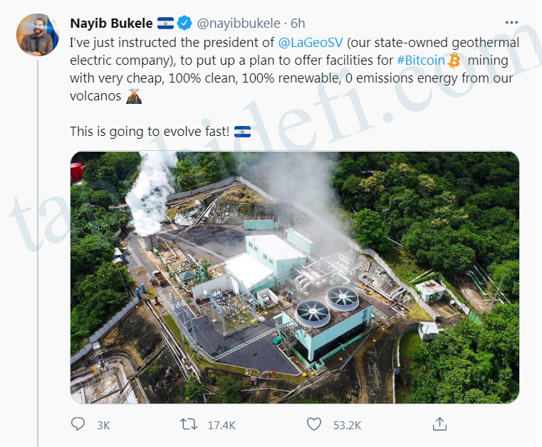 El Salvador's President Wants to Build Cryptocurrency Miners Powered by Volcanoes