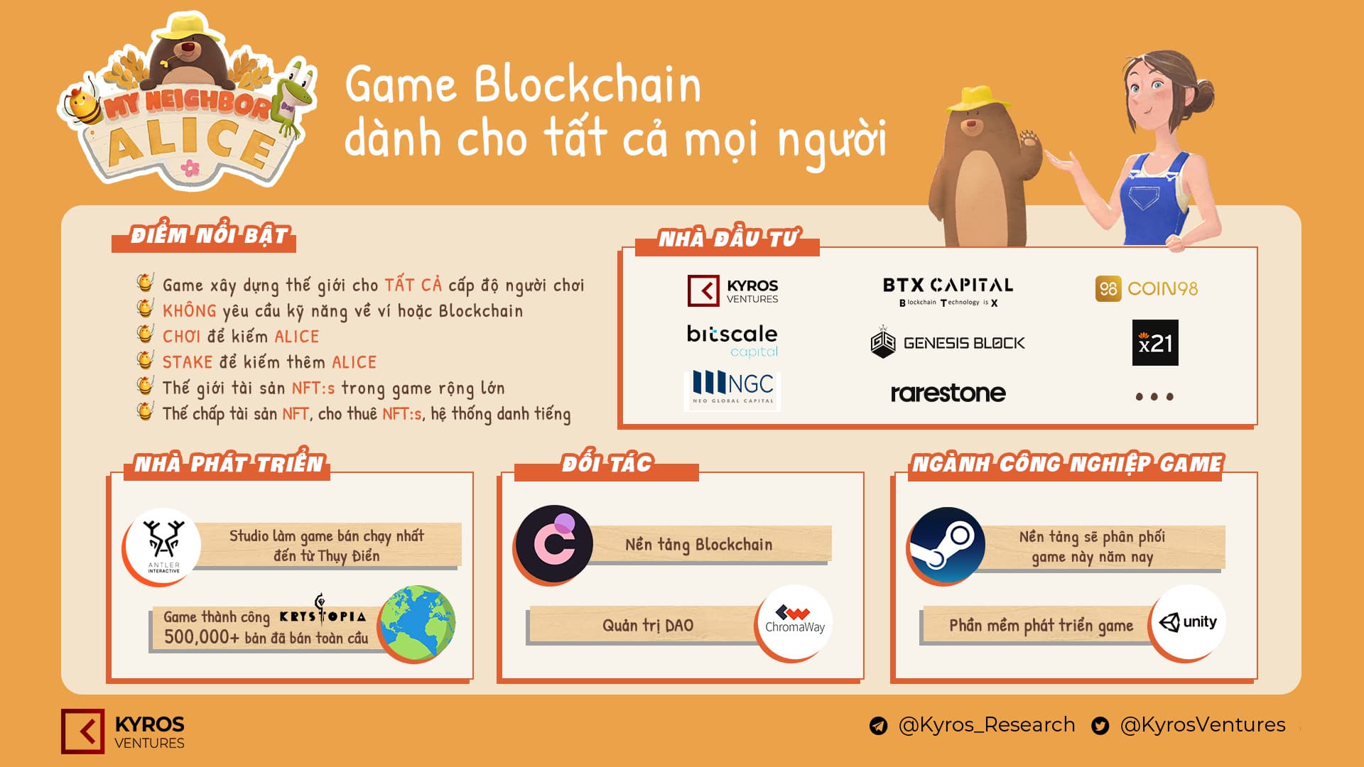 Kyros Ventures Firechat # three with Chromia and My Neighbor Alice: NFT and Blockchain Game