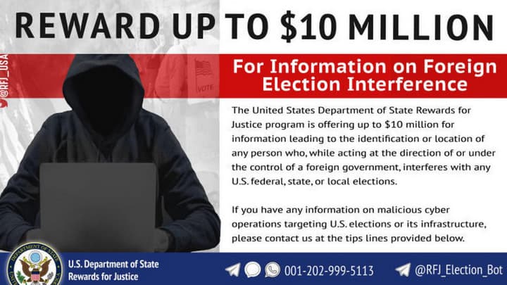 The US government features a $ ten million reward to hackers for monitoring cybercriminals