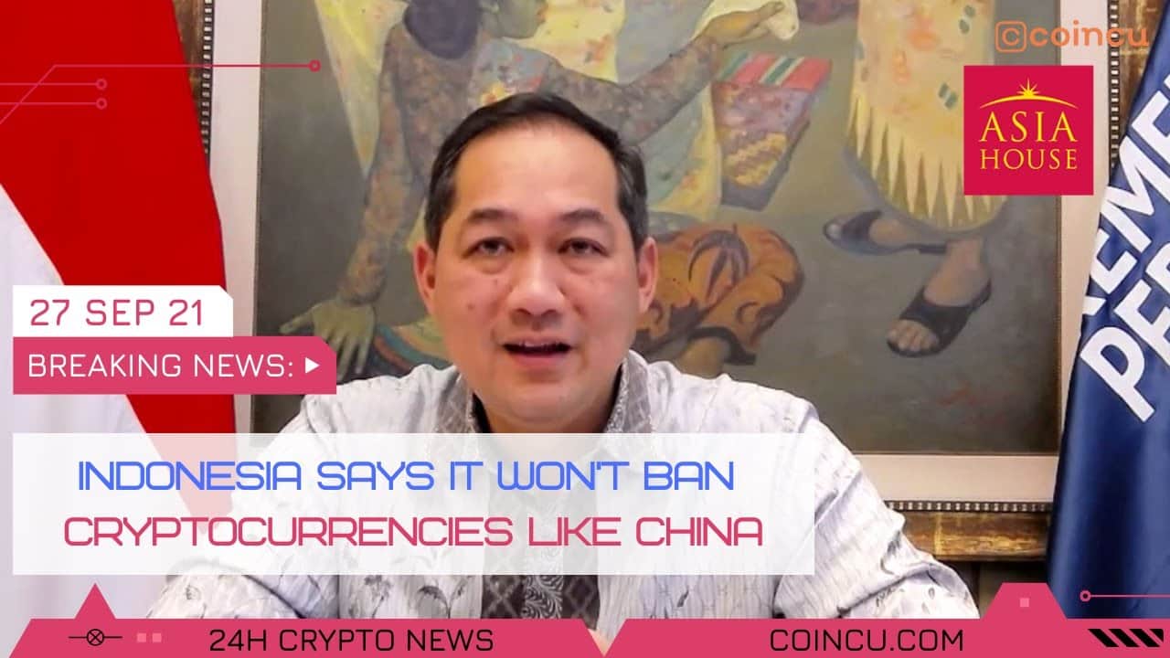 Indonesia says it wont ban cryptocurrencies like China | Latest News on 27 Sep 2021 | Crypto News