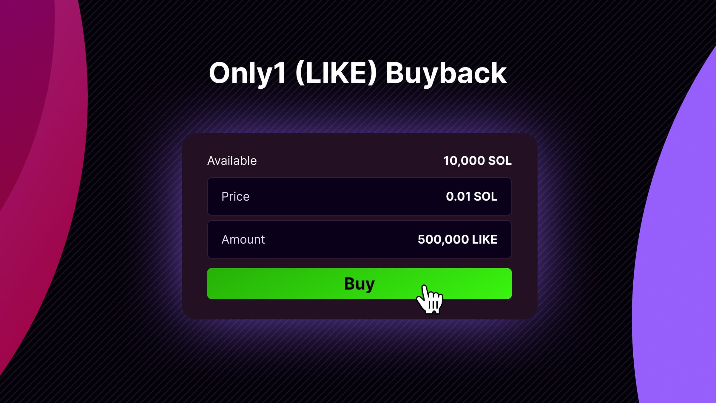 Onlyone (LIKE) will acquire back ten,000 SOL from the NFT sale occasion