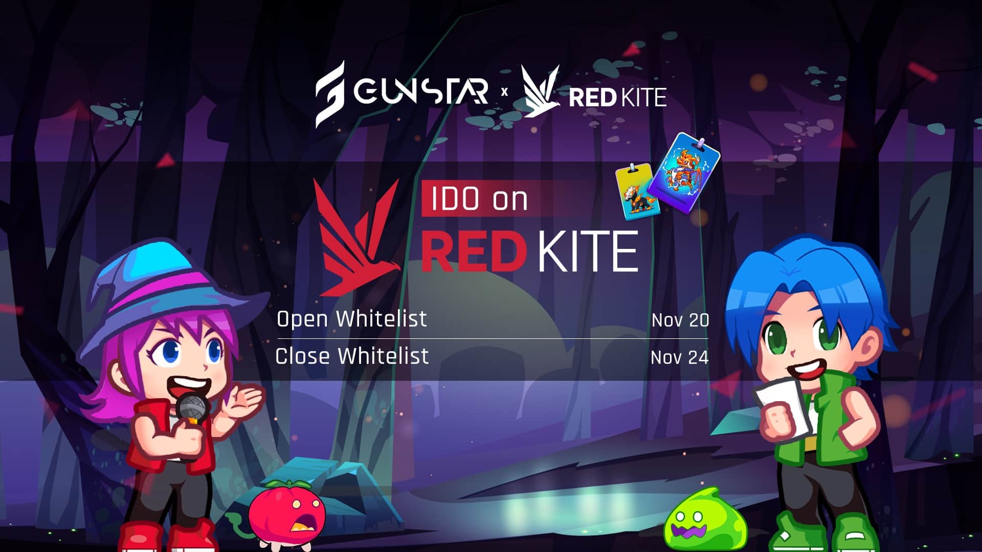 Gunstar IDO and Community Pool will officially get area on Red Kite! Sign up now to get started your Fantasy StarWorld journey