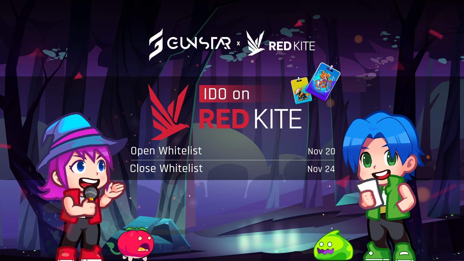 Gunstar IDO and Community Pool will officially get area on Red Kite! Sign up now to get started your Fantasy StarWorld journey