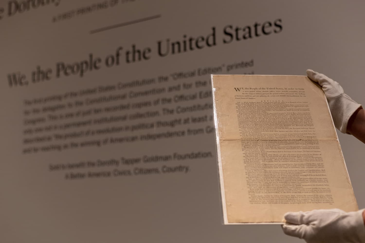 The DAO Foundation purchased a copy of the US Constitution “surprise” and raised $ 33 million