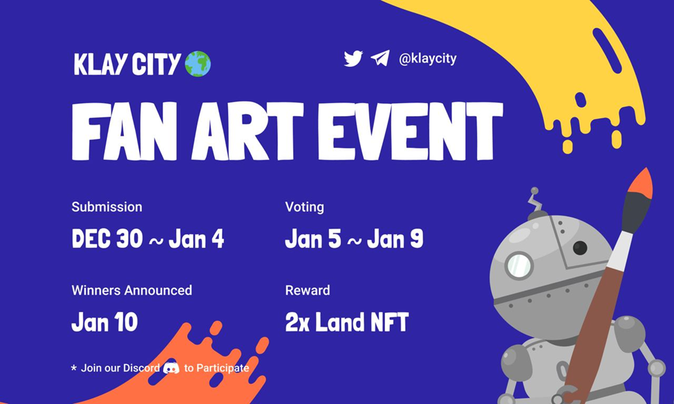 KlayCity launches the “Fan Art Contest” just before Land NFT and the official launch of the game