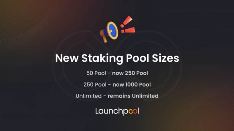 Launchpool (LPOOL) improvements the dimension of the staking pool, what is the cause?