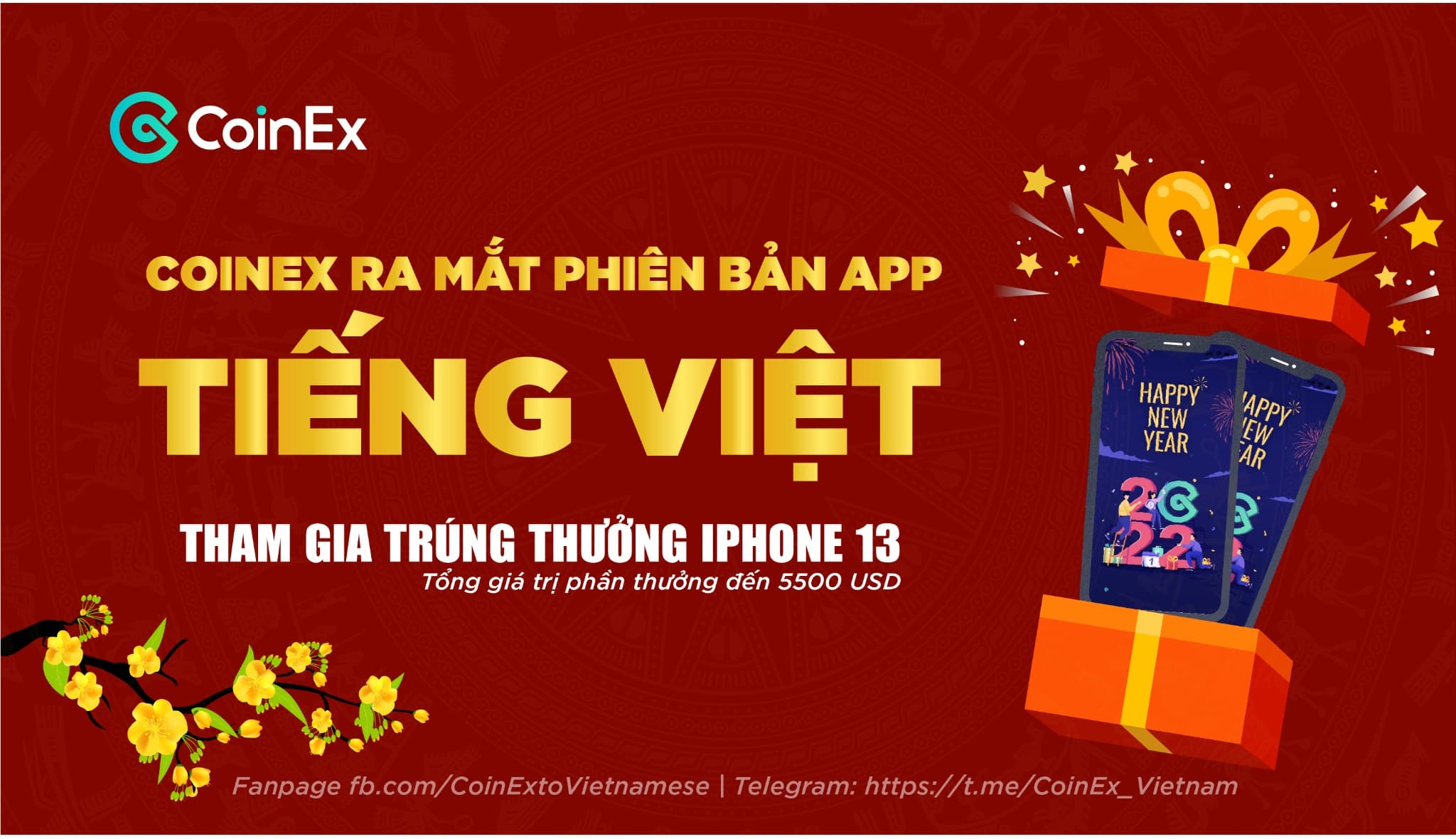 CoinEx launches mobile app in Vietnamese model, wins iPhone 13 Mini and 50,000 CET