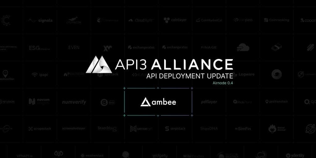 Ambee is the up coming API to select the Airnode implementation of API3