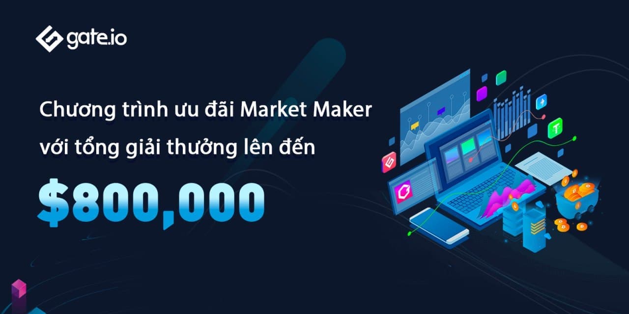Gate.io launches the Market Maker incentive plan with complete rewards up to USD 800,000