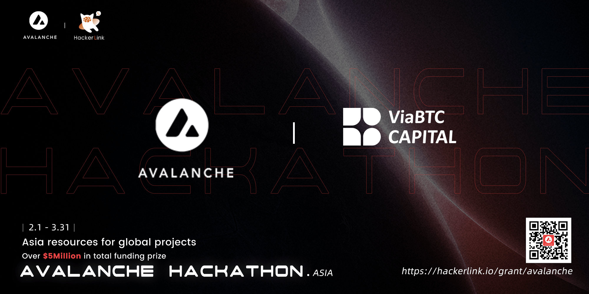 ViaBTC Capital is the primary sponsor of Avalanche Asia Hackathon