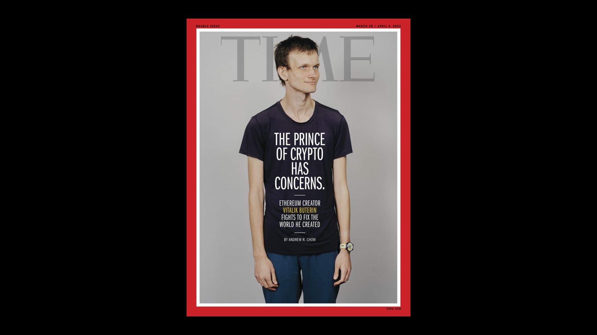 Issue of TIME Magazine with Vitalik Buterin on the cover published as NFT