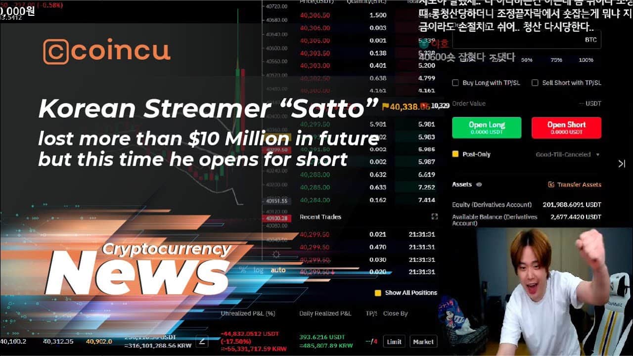 KOREAN Streamer “Satto” Continue His Futures After $ten Million Loss | April twelve | Crypto News