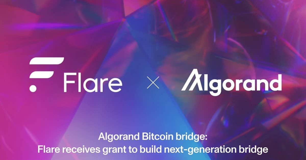 Flare Network is sponsored by Algorand to set up a bridge to carry Bitcoin into the ALGO ecosystem