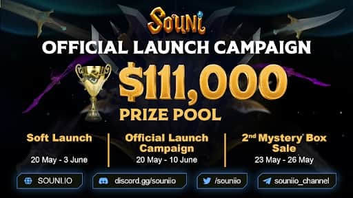 SOUNI (SON) launches Soft Launch with bonus pools up to USD 111,000