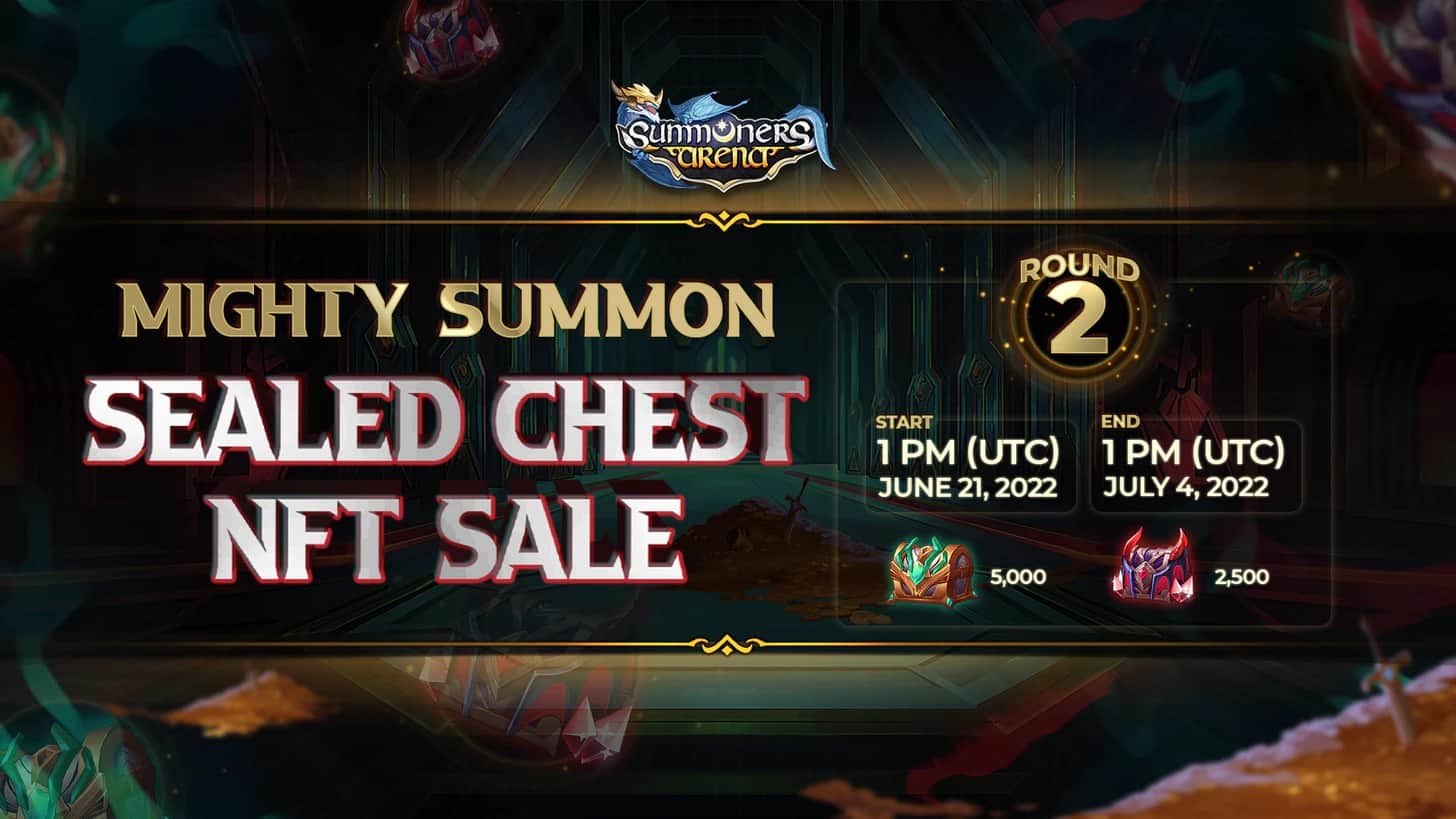 Summoners Arena opens the Mighty Summon Sealed Chest for Round two for sale