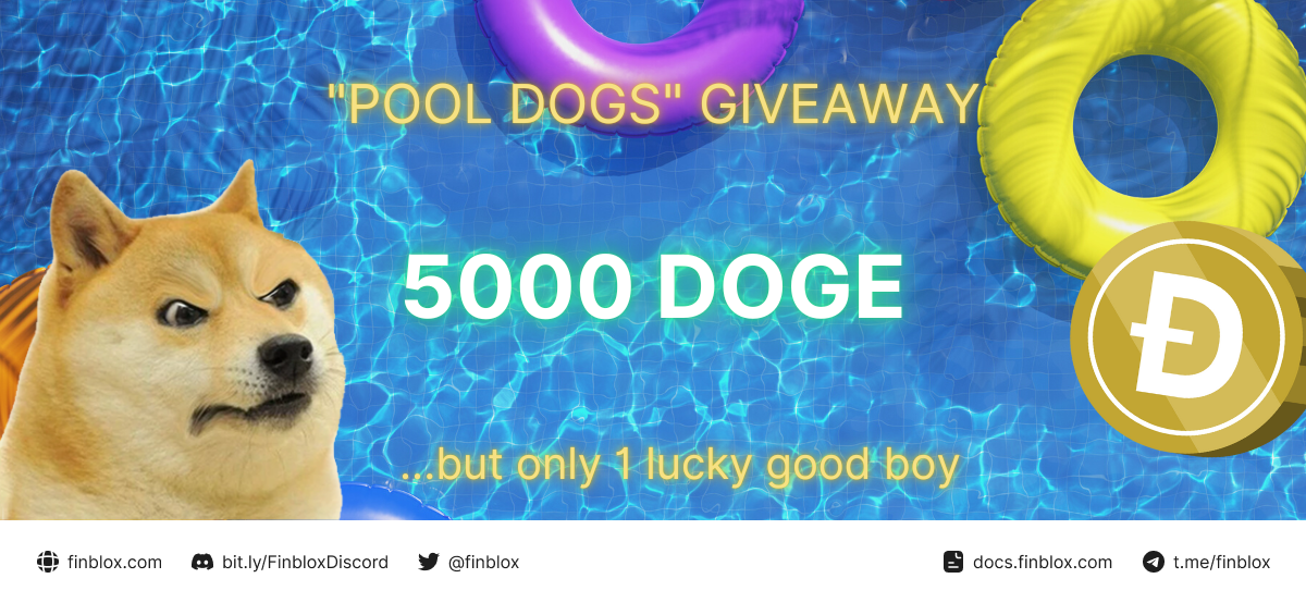 Finblox launches the “Pool Dogs” giveaway with a prize of 5000 DOGE