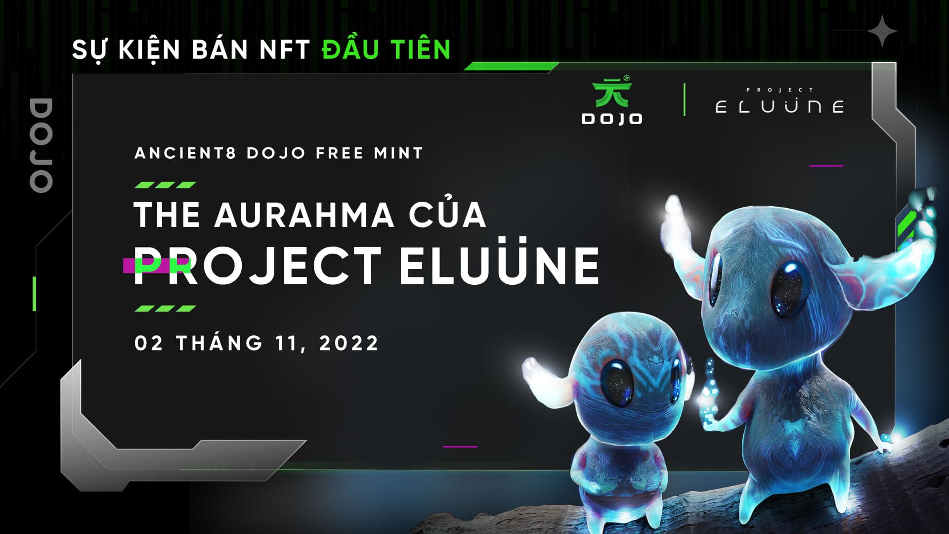 Ancienteight Dojo x Project Eluüne: Free Mint NFT Aurahma