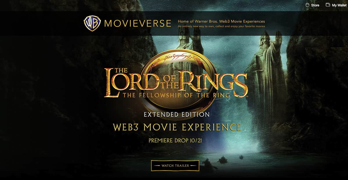 Warner Bros. blockbuster releases NFT “The Lord of the Rings”