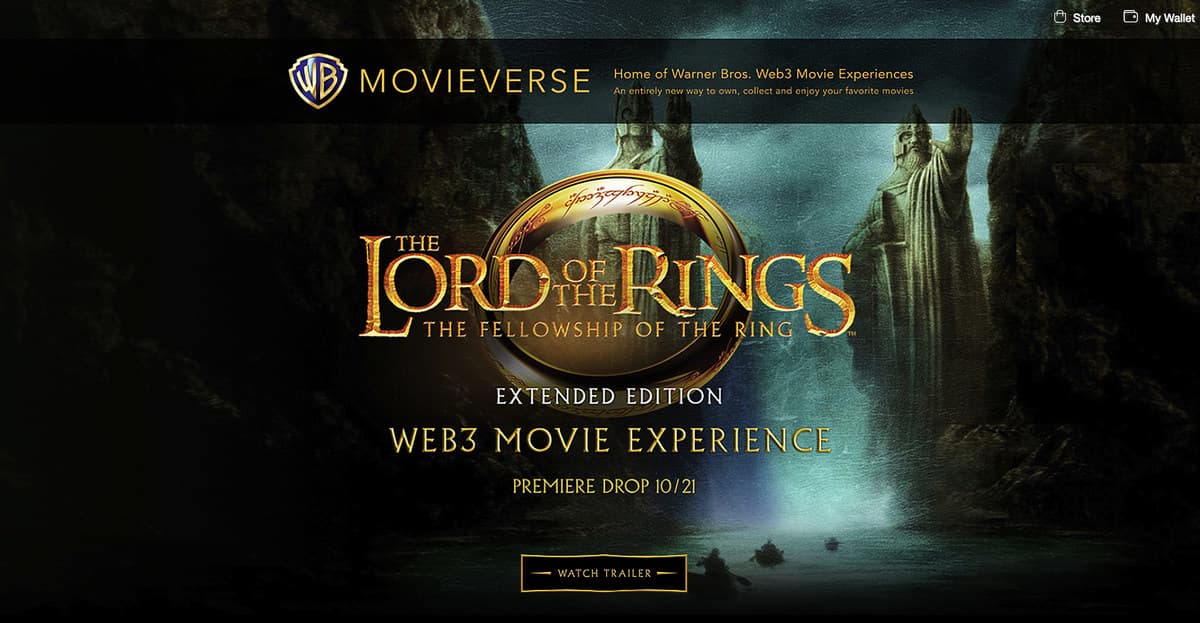 Warner Bros. blockbuster releases NFT “The Lord of the Rings”