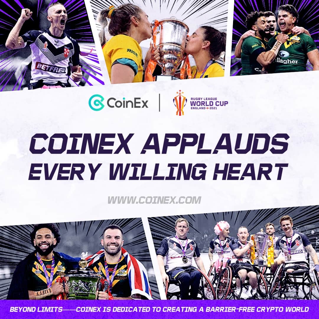 Join CoinEx to overview RLWC Rugby World Cup 2021