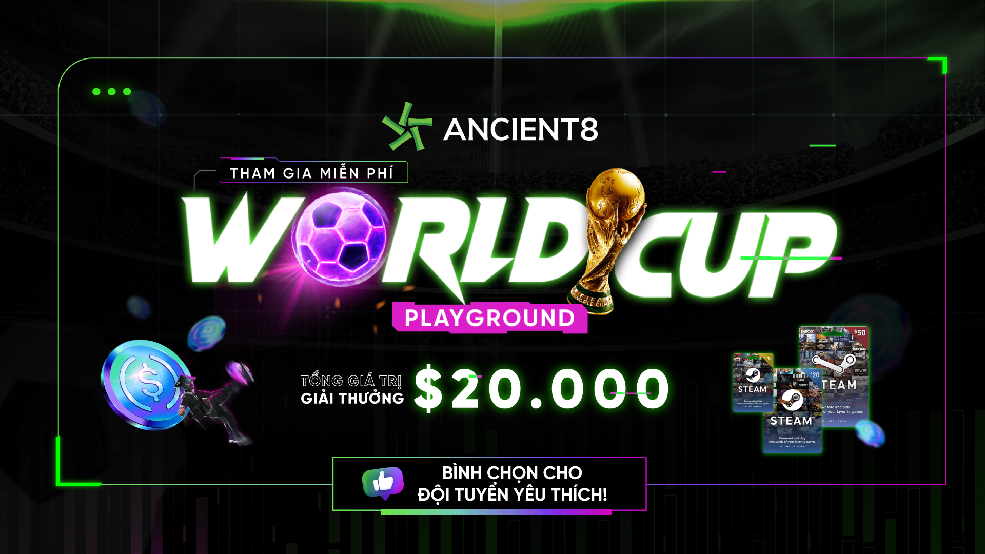 Launch of the Ancient8 World Cup Playground occasion