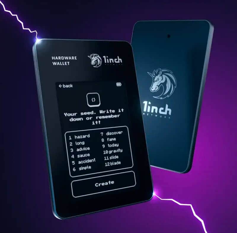 1inch Network has announced the improvement of a hardware portfolio