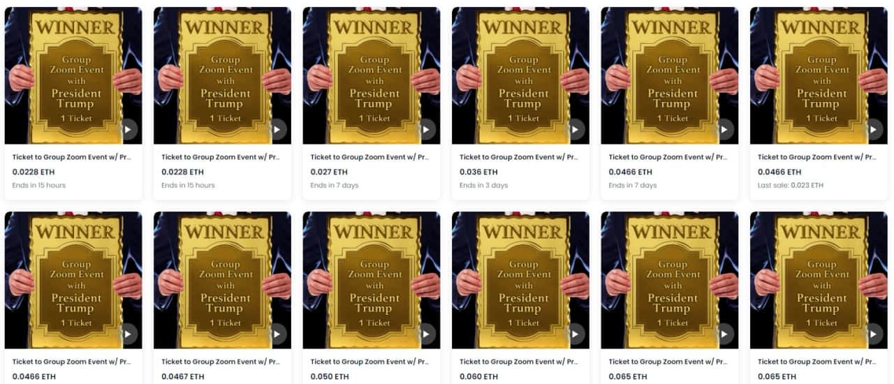 Former President Donald Trump opens sale of new NFT collection