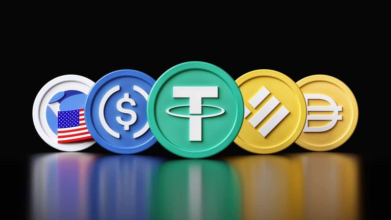 Tether (USDT) accounts for practically 50% of the stablecoin industry share
