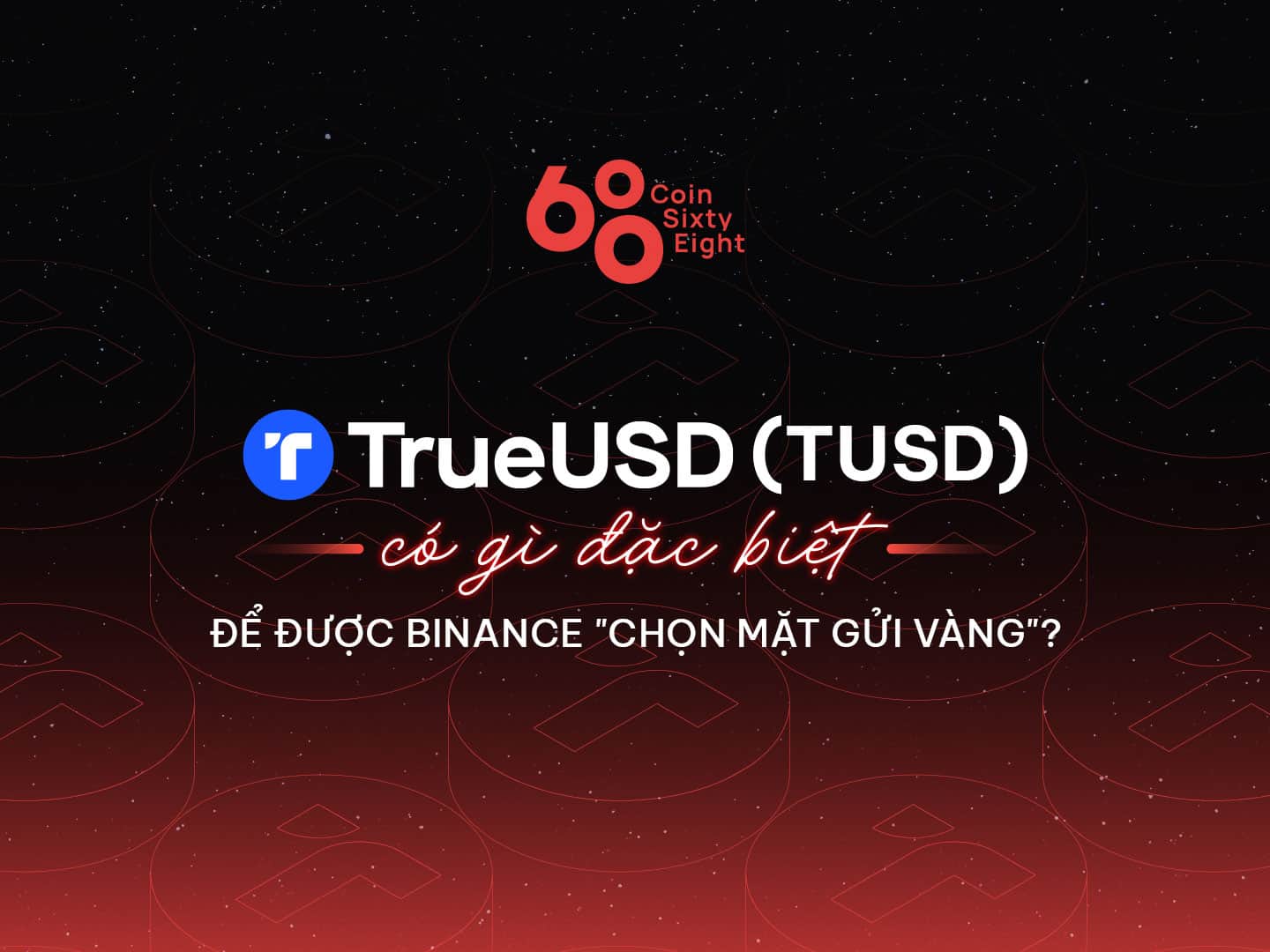 What is unique about the TUSD stablecoin to be “chosen to send gold” by Binance?