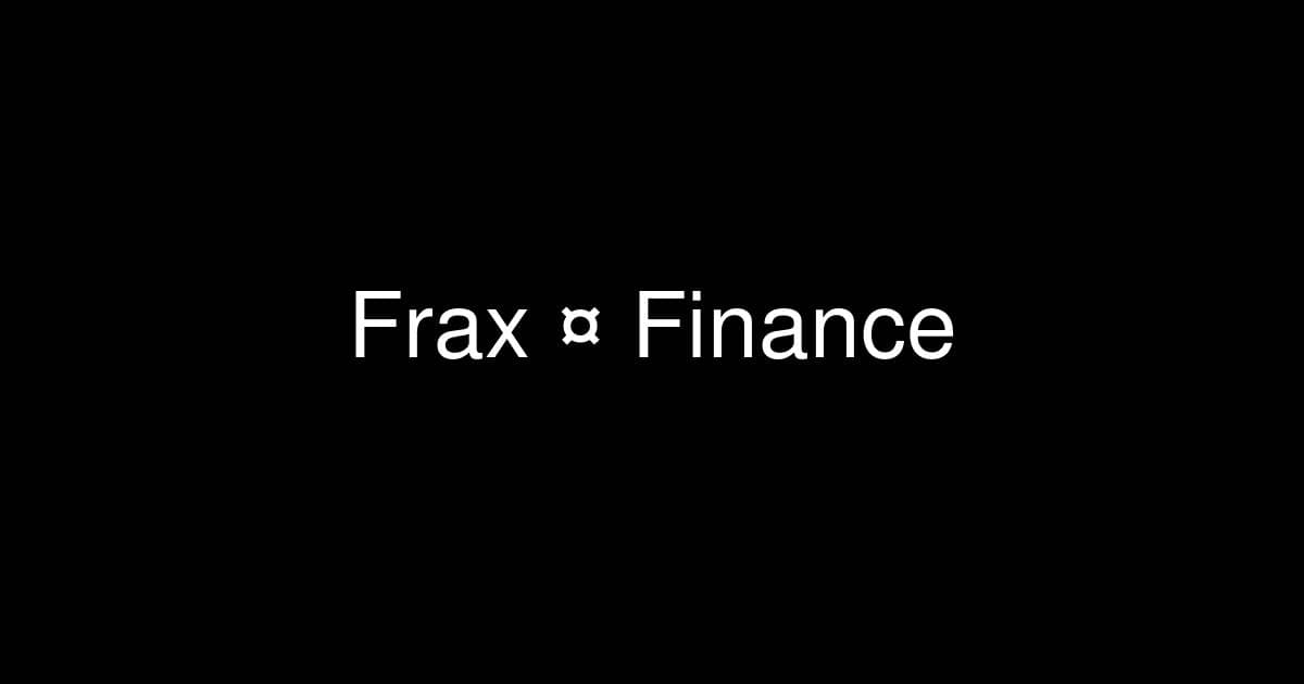 Frax Finance proposes to apply sFRAX to understand RWA’s vision