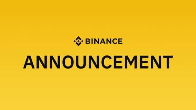 Binance announces the delisting of TORN, BTS, PERL and WTC