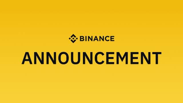 Binance announces the delisting of TORN, BTS, PERL and WTC