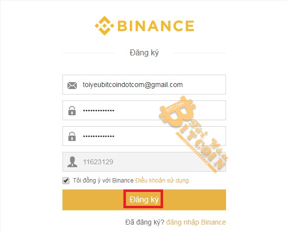 Sign up for a Binance account.  Photo 2