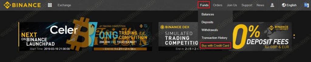 Buy coins with Visa/MasterCard credit card on Binance.  Photo 1