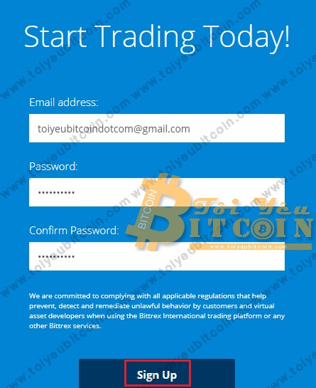 Register to open a Bittrex account.  Photo 2