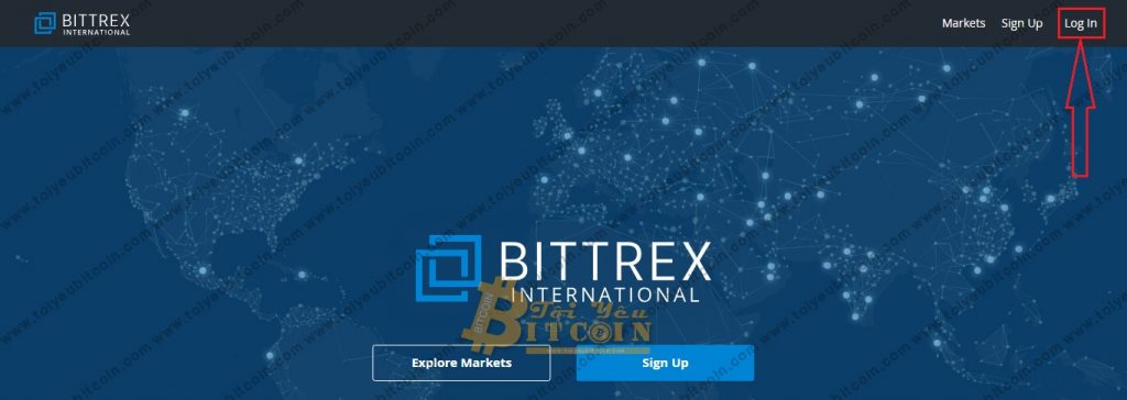 Login to Bittrex exchange.  Photo 1