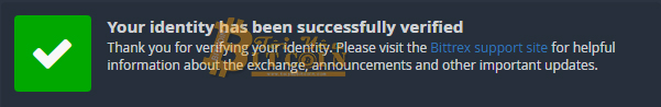 Bittrex account verification.  Photo 11